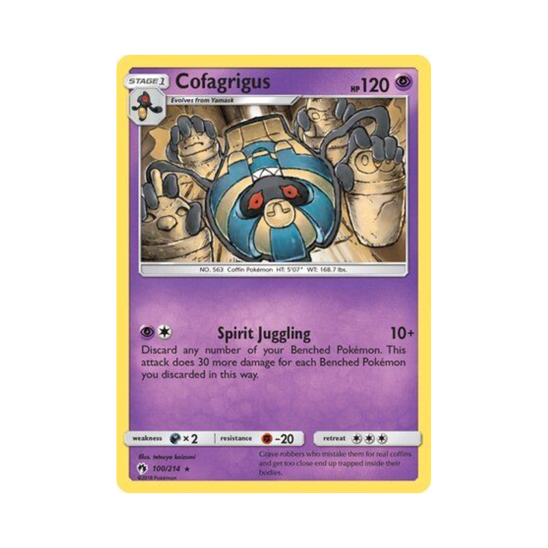 포켓몬 TCG 데스니칸 R 로스트 썬더 (영문판)(Pokemon TCG Cofagrigus R Lost Thunder (English Ver.)) - 1