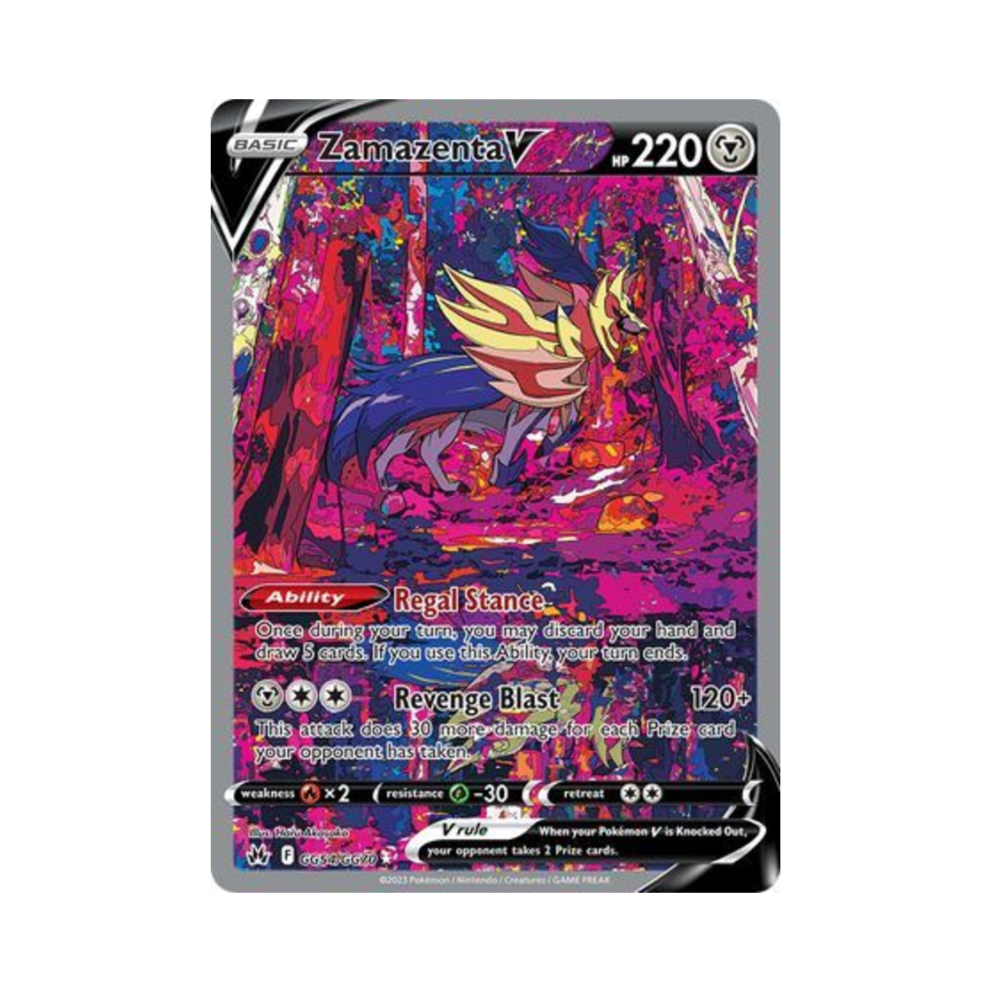 CRZGG54/GG70 Pokemon TCG Zamazenta V R Crown Zenith (English Ver.)