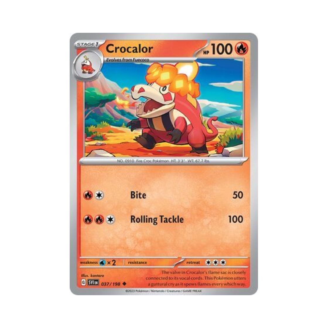 포켓몬 TCG 악뜨거 U 스칼렛 & 바이올렛 (영문판)(Pokemon TCG Crocalor U Scarlet & Violet (English Ver.)) - 1