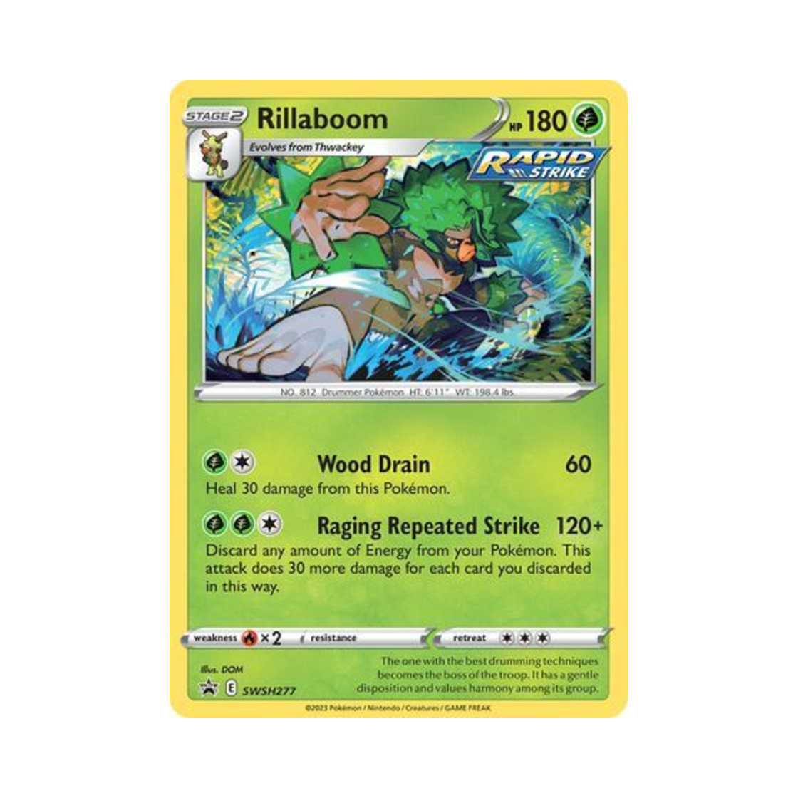 포켓몬 TCG 고릴타 P 소드 & 실드 프로모카드 (영문판)(Pokemon TCG Rillaboom P Sword & Shield Promos (English Ver.))