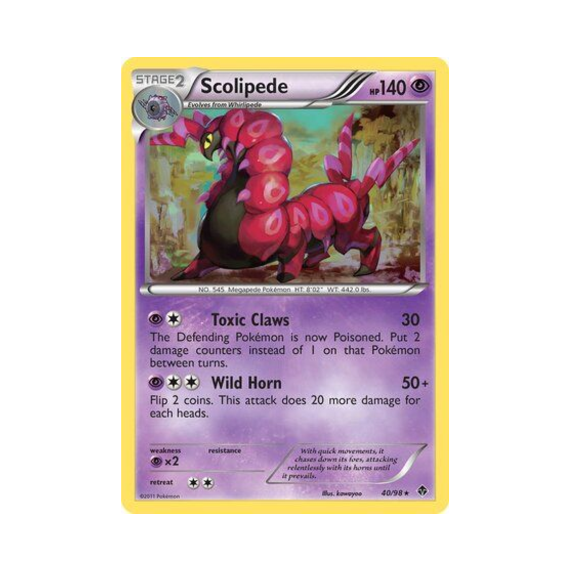 포켓몬 TCG 펜드라 R 이머징 파워스 (영문판)(Pokemon TCG Scolipede R Emerging Powers (English Ver.))