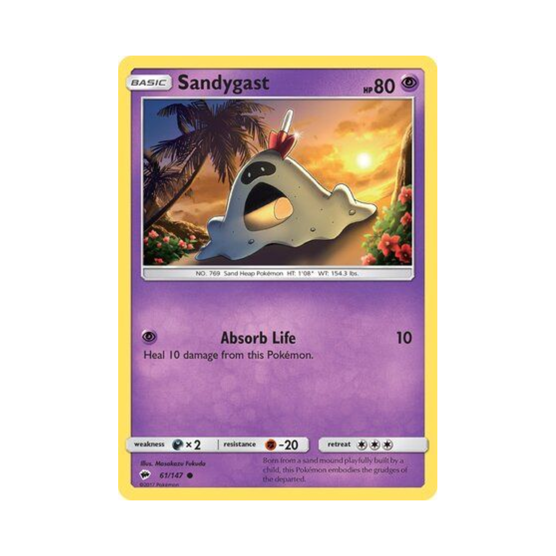 포켓몬 TCG 모래꿍 C 버닝 쉐도우 (영문판)(Pokemon TCG Sandygast C Burning Shadows (English Ver.))