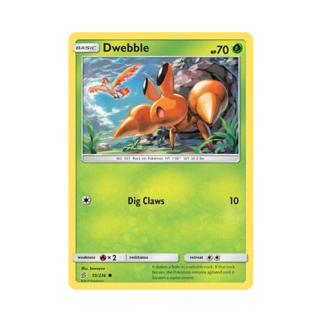 포켓몬 TCG 돌살이 C 유니파이드 마인즈 (영문판)(Pokemon TCG Dwebble C Unified Minds (English Ver.))