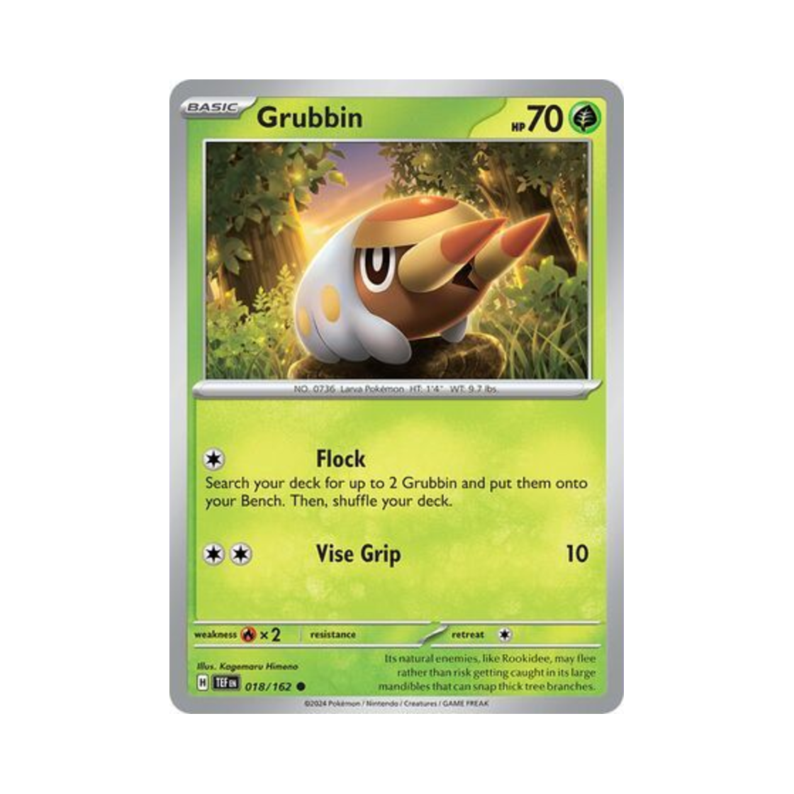 포켓몬 TCG 턱지충이 C 템포럴 포시스 (영문판)(Pokemon TCG Grubbin C Temporal Forces (English Ver.)) - 1