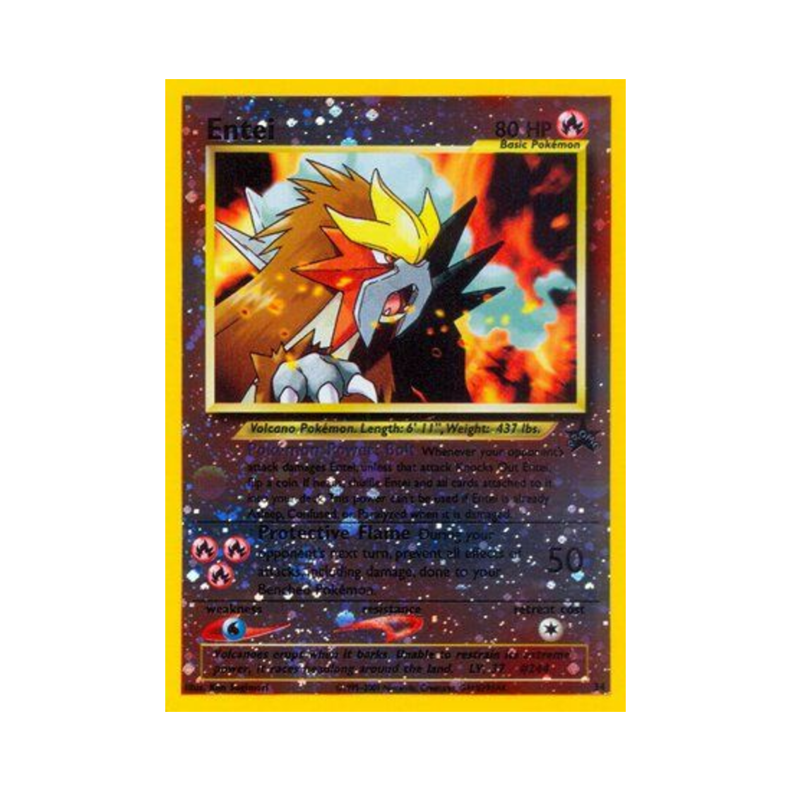 포켓몬 TCG 앤테이 P 위자드 오브 더 코스트 프로모카드 (영문판)(Pokemon TCG Entei P Wizards of the Coast Promos (English Ver.))