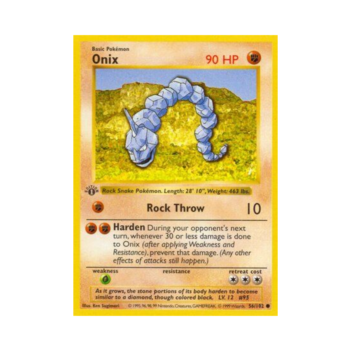 포켓몬 TCG 롱스톤 C 베이스 세트 (영문판)(Pokemon TCG Onix C Base Set (English Ver.))