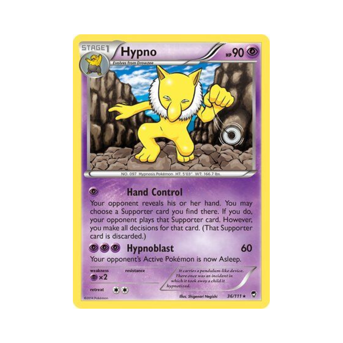 포켓몬 TCG 슬리퍼 R 퓨리어스 피스트 (영문판)(Pokemon TCG Hypno R Furious Fists (English Ver.)) - 1