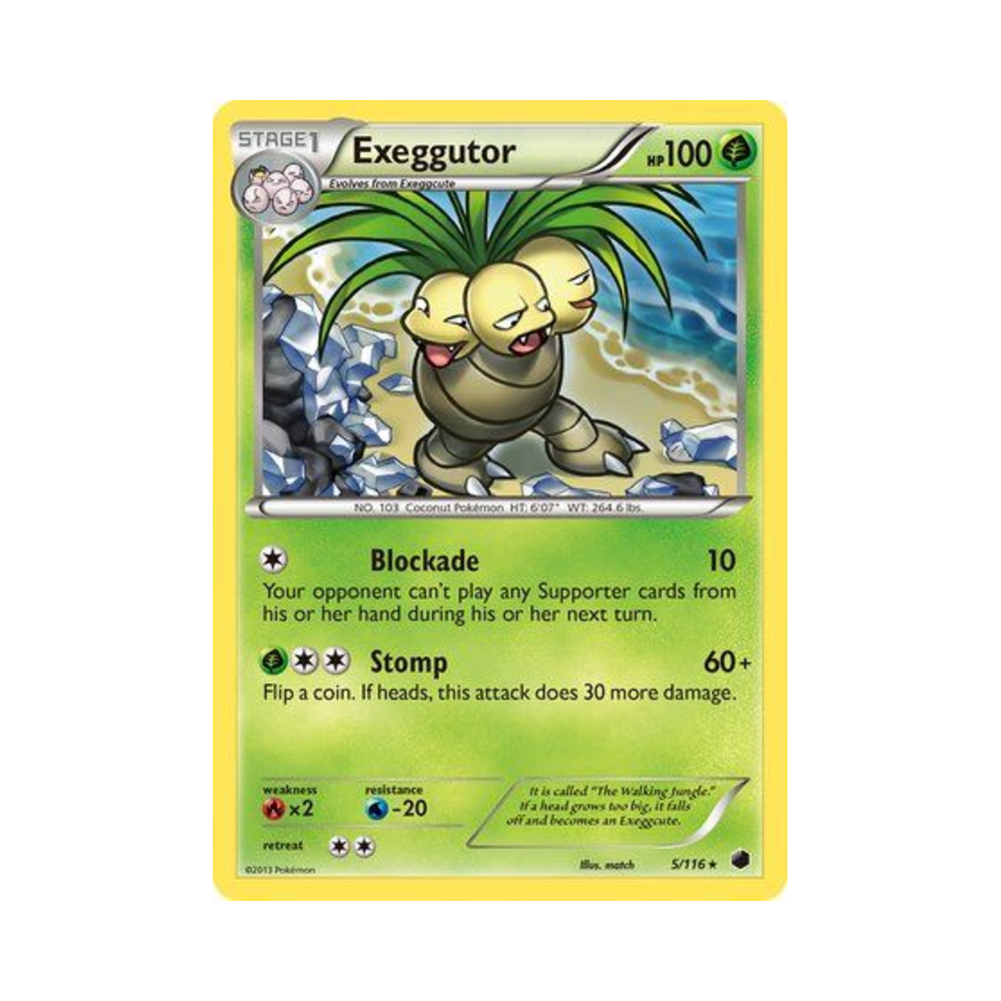 포켓몬 TCG 나시 R 플라스마 프리즈 (영문판)(Pokemon TCG Exeggutor R Plasma Freeze (English Ver.)) - 1