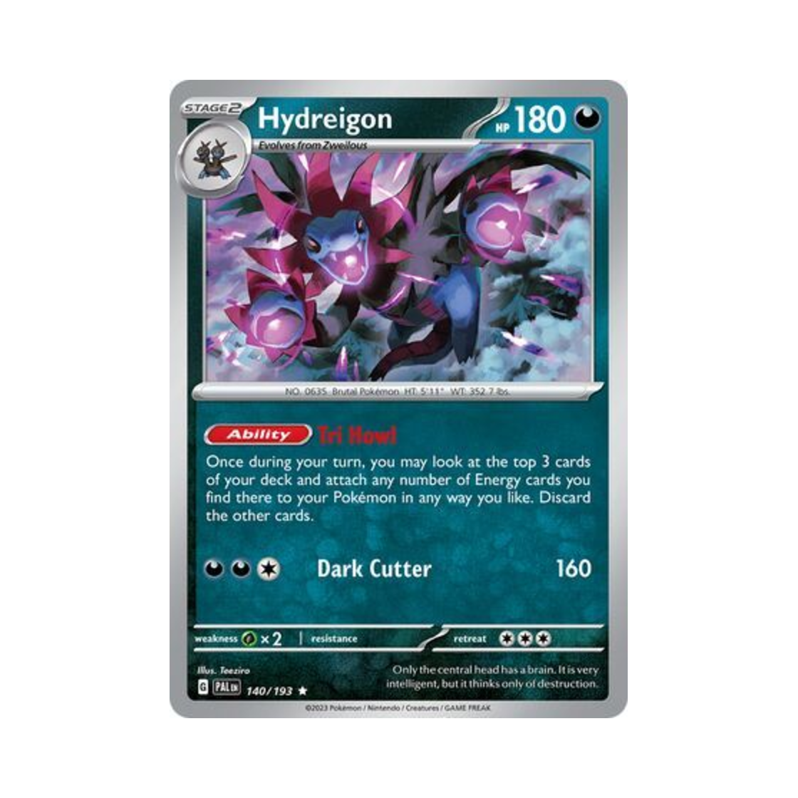 포켓몬 TCG 삼삼드래 R 팔데아 이볼브드 (영문판)(Pokemon TCG Hydreigon R Paldea Evolved (English Ver.)) - 1