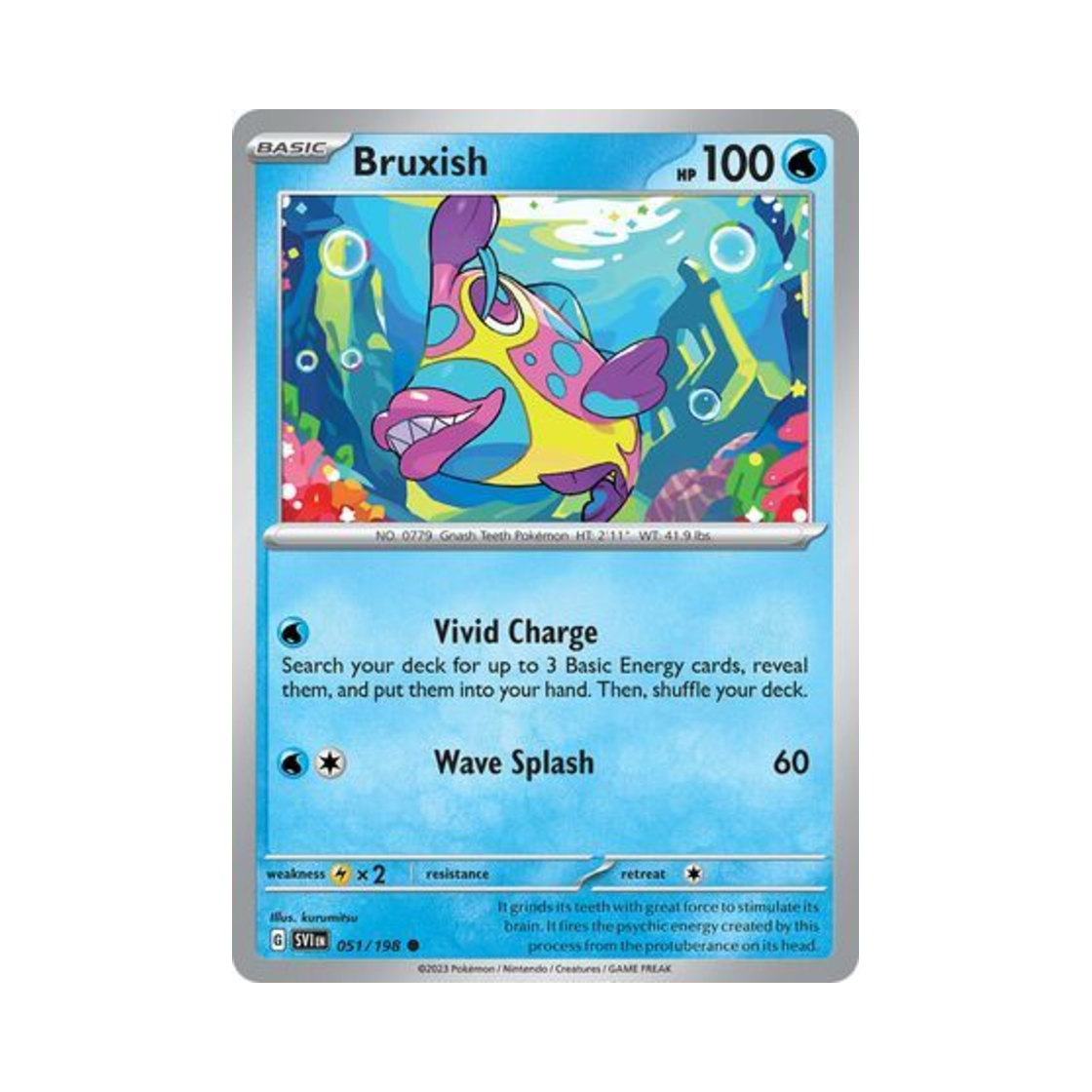 포켓몬 TCG 치갈기 C 스칼렛 & 바이올렛 (영문판)(Pokemon TCG Bruxish C Scarlet & Violet (English Ver.)) - 1