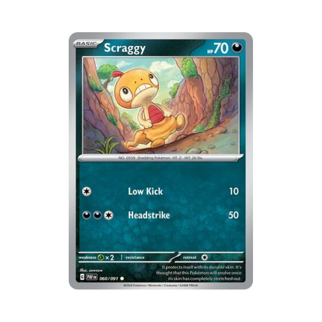 포켓몬 TCG 곤율랭 C 팔데아 페이트 (영문판)(Pokemon TCG Scraggy C Paldean Fates (English Ver.)) - 1