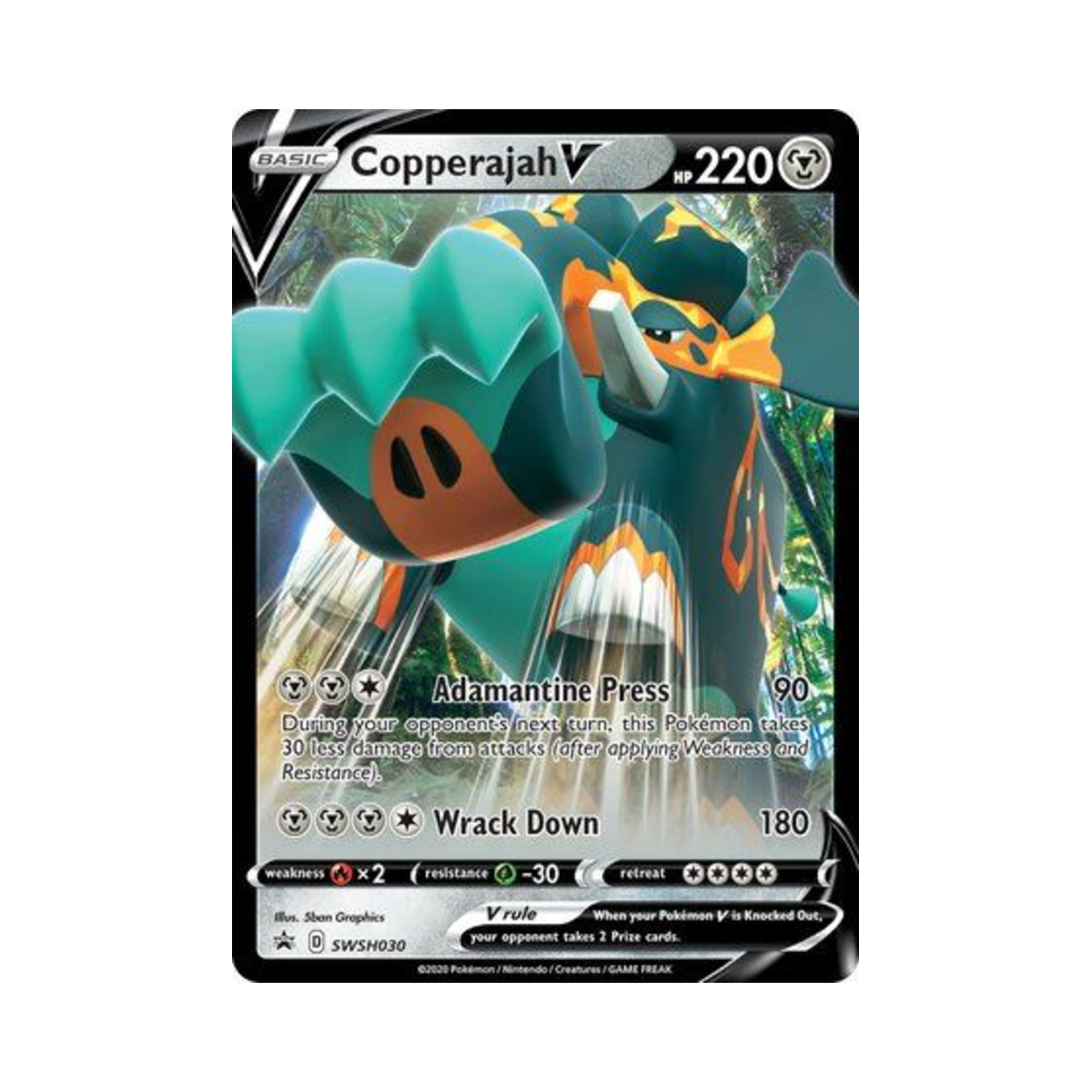 포켓몬 TCG 대왕끼리동 V 점보 P 소드 & 실드 프로모카드 (영문판)(Pokemon TCG Copperajah V Jumbo P Sword & Shield Promos (English Ver.)) - 1