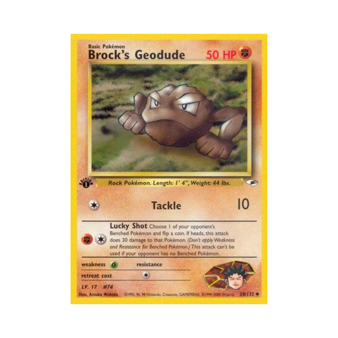 포켓몬 TCG 웅의 꼬마돌 U 짐 히어로즈 (영문판)(Pokemon TCG Brock's Geodude U Gym Heroes (English Ver.))