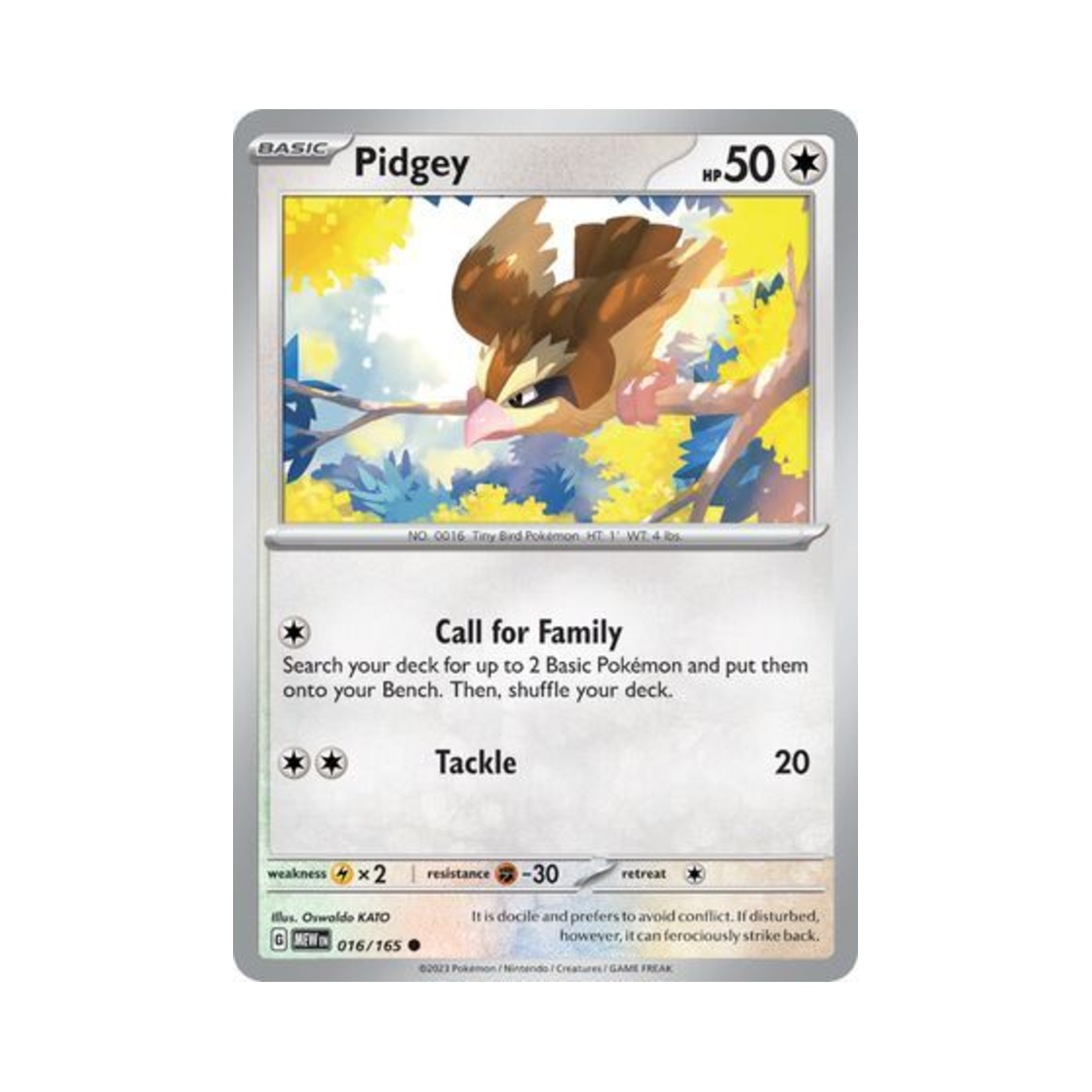 포켓몬 TCG 구구 C 스칼렛 & 바이올렛 151 (영문판)(Pokemon TCG Pidgey C Scarlet & Violet 151 (English Ver.)) - 1