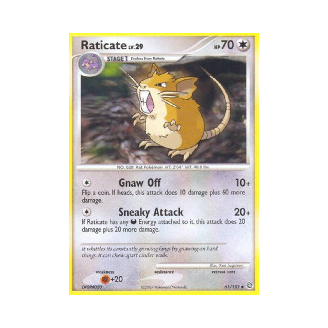 포켓몬 TCG 레트라 U 시크릿 원더스 (영문판)(Pokemon TCG Raticate U Secret Wonders (English Ver.))