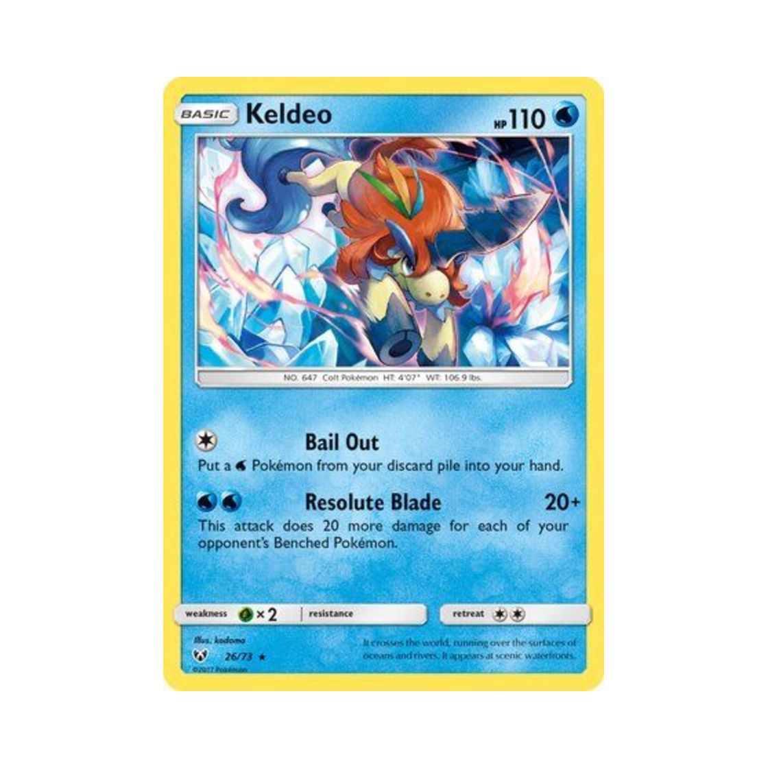 포켓몬 TCG 케르디오 RH 샤이닝 레전즈 (영문판)(Pokemon TCG Keldeo RH Shining Legends (English Ver.)) - 1