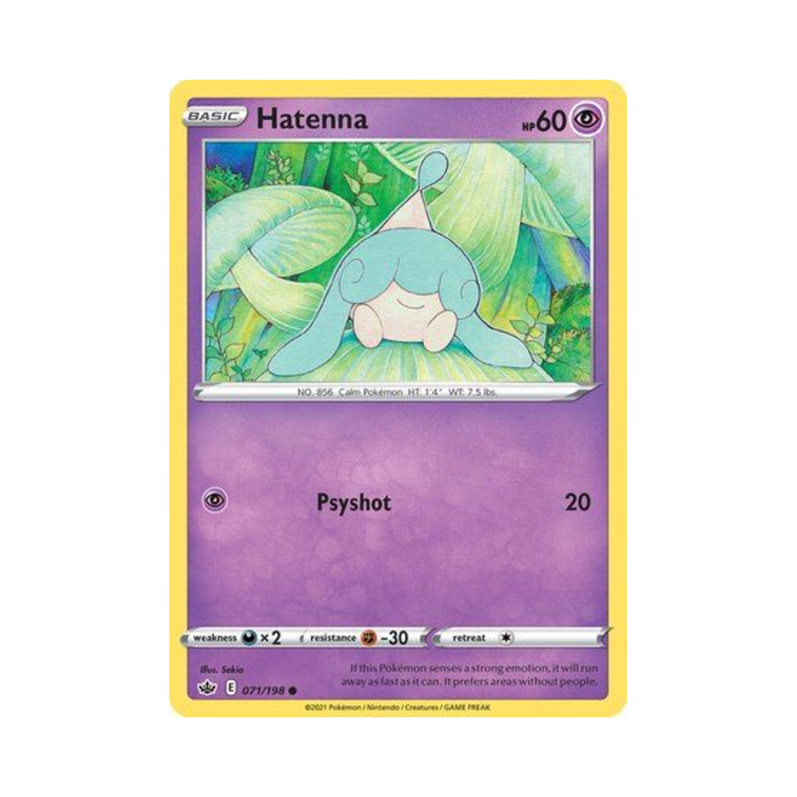 포켓몬 TCG 몸지브림 C 칠링 레인 (영문판)(Pokemon TCG Hatenna C Chilling Reign (English Ver.)) - 1