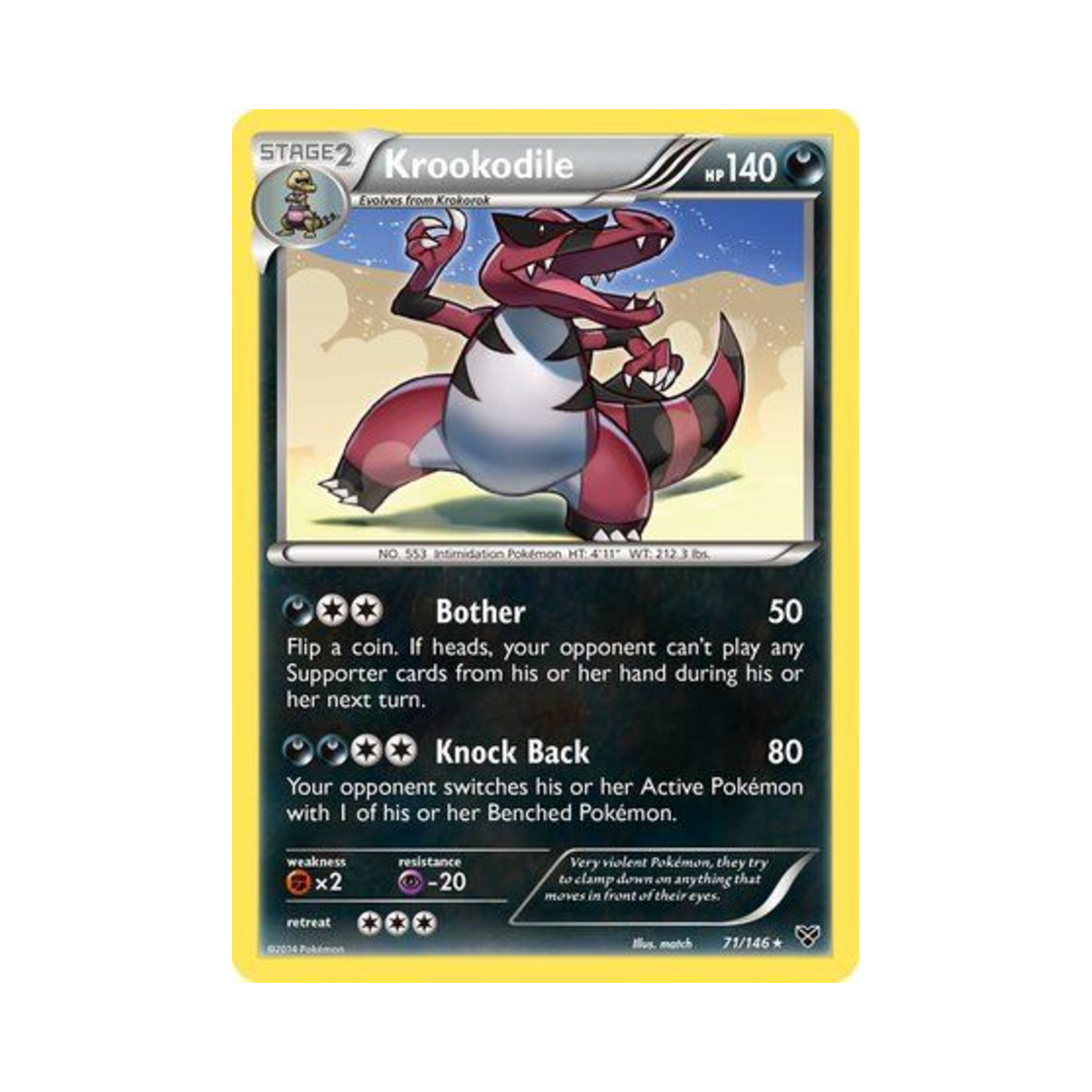 포켓몬 TCG 악비아르 R XY (영문판)(Pokemon TCG Krookodile R XY (English Ver.)) - 1