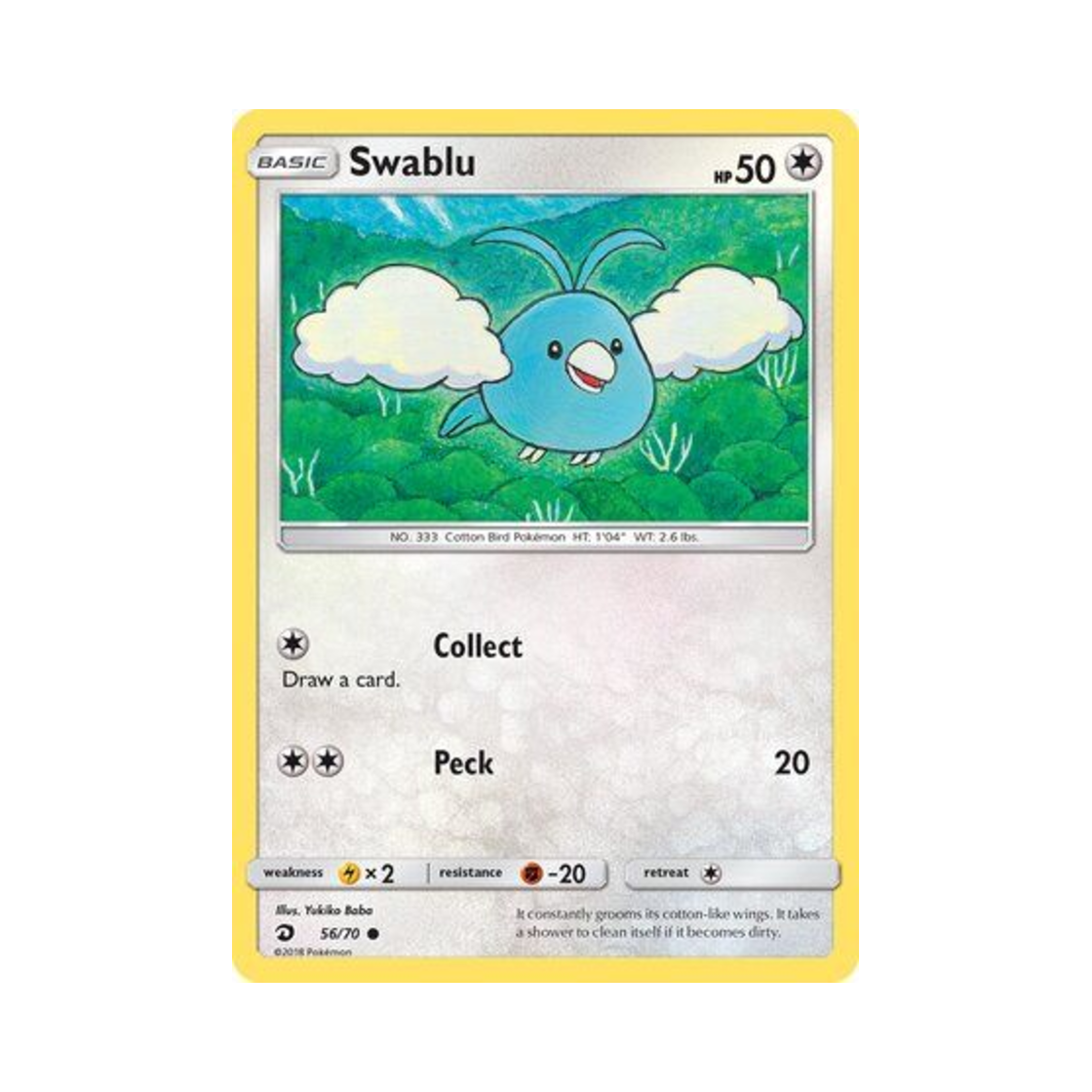 포켓몬 TCG 파비코 C 드래곤 마제스티 (영문판)(Pokemon TCG Swablu C Dragon Majesty (English Ver.)) - 1