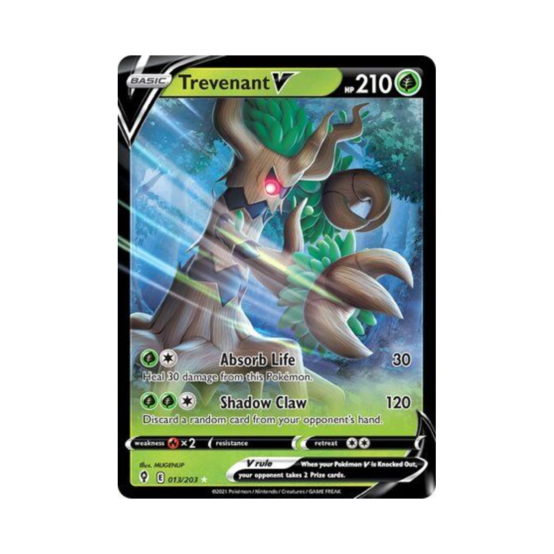 포켓몬 TCG 대로트 V HRV 이볼빙 스카이즈 (영문판)(Pokemon TCG Trevenant V HRV Evolving Skies (English Ver.))