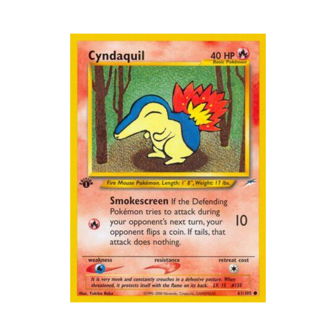 포켓몬 TCG 브케인 C 네오 데스티니 (영문판)(Pokemon TCG Cyndaquil C Neo Destiny (English Ver.)) - 1