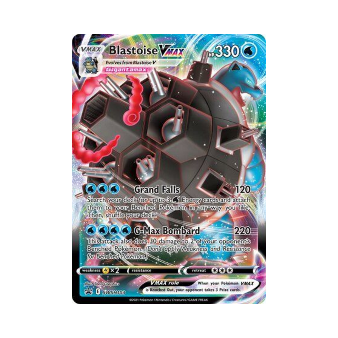 포켓몬 TCG 거북왕 VMAX P 소드 & 실드 프로모카드 (영문판)(Pokemon TCG Blastoise VMAX P Sword & Shield Promos (English Ver.)) - 1