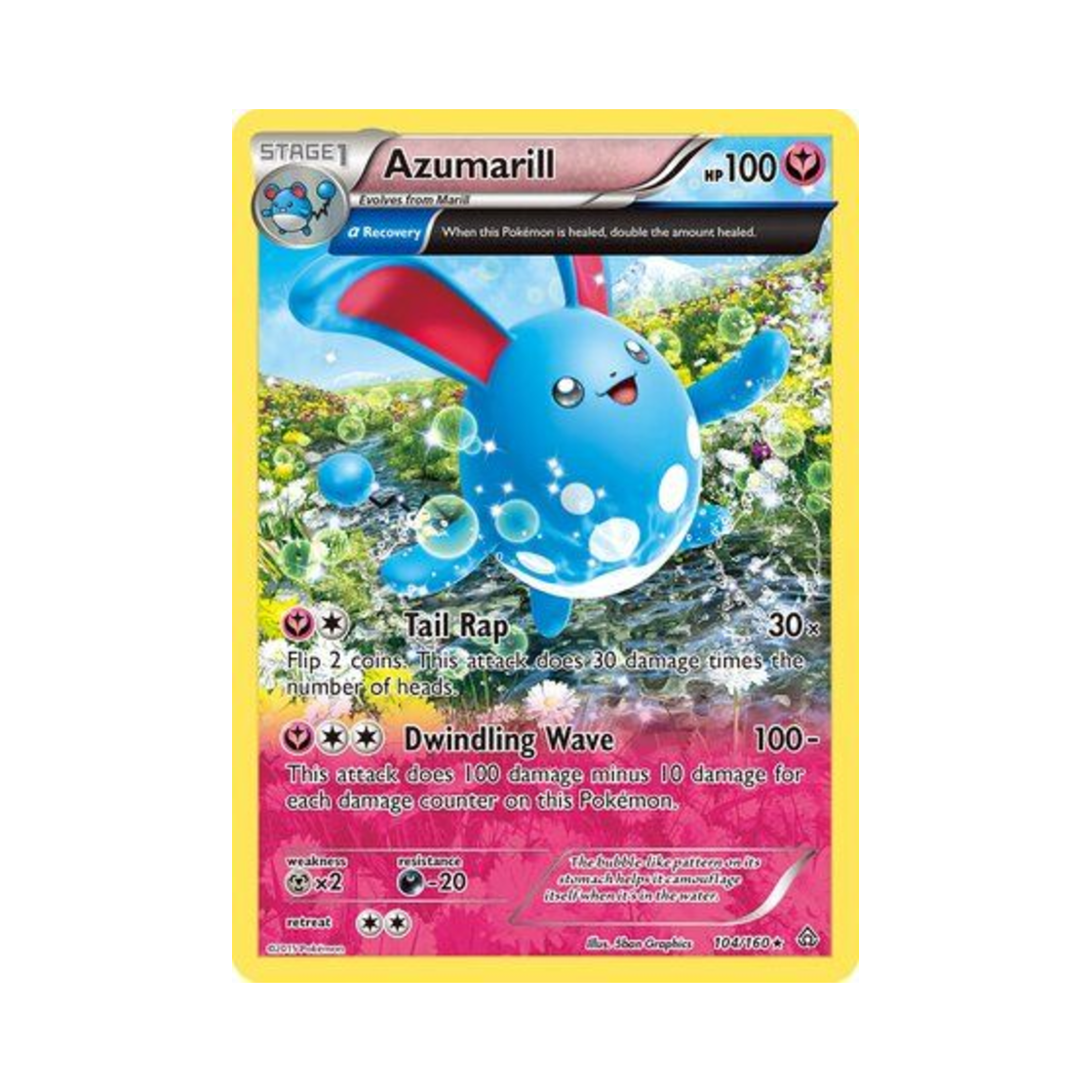 포켓몬 TCG 마릴리 RH 프라이멀 크래시 (영문판)(Pokemon TCG Azumarill RH Primal Clash (English Ver.)) - 1