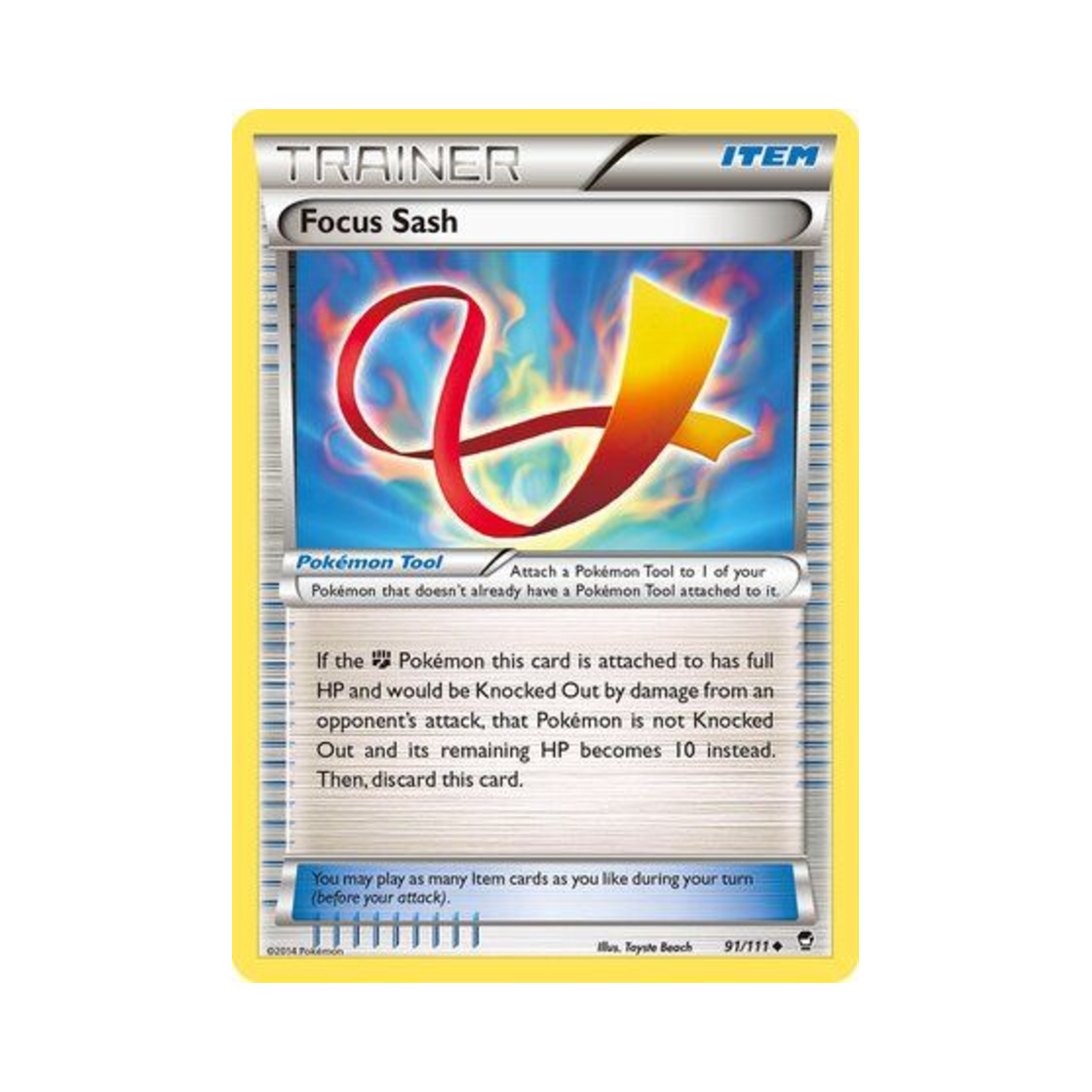 포켓몬 TCG 기합의띠 U 퓨리어스 피스트 (영문판)(Pokemon TCG Focus Sash U Furious Fists (English Ver.)) - 1
