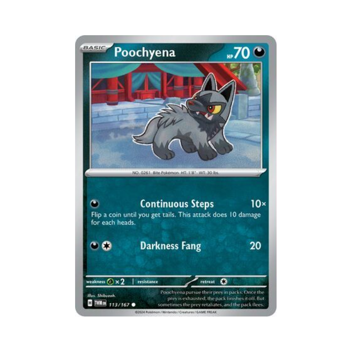 포켓몬 TCG 포챠나 C 트와일라잇 마스커레이드 (영문판)(Pokemon TCG Poochyena C Twilight Masquerade (English Ver.)) - 1