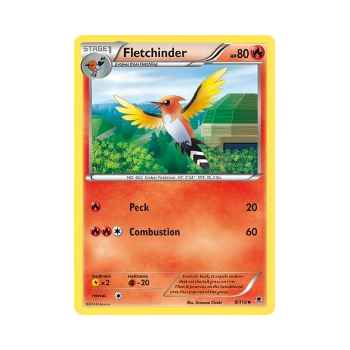 포켓몬 TCG 불화살빈 U 팬텀 포스 (영문판)(Pokemon TCG Fletchinder U Phantom Forces (English Ver.)) - 1