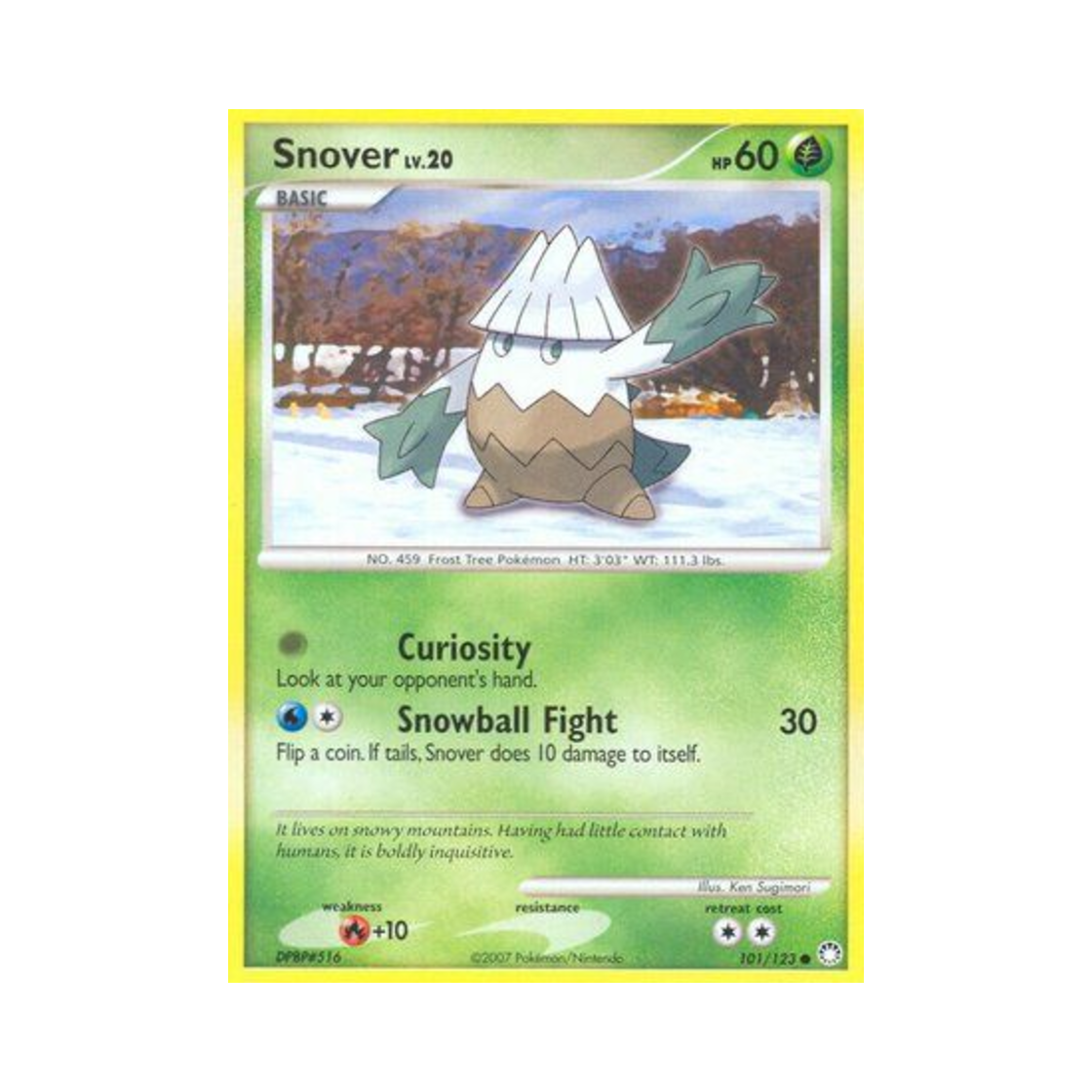 포켓몬 TCG 눈쓰개 C 미스터리어스 트레져스 (영문판)(Pokemon TCG Snover C Mysterious Treasures (English Ver.))