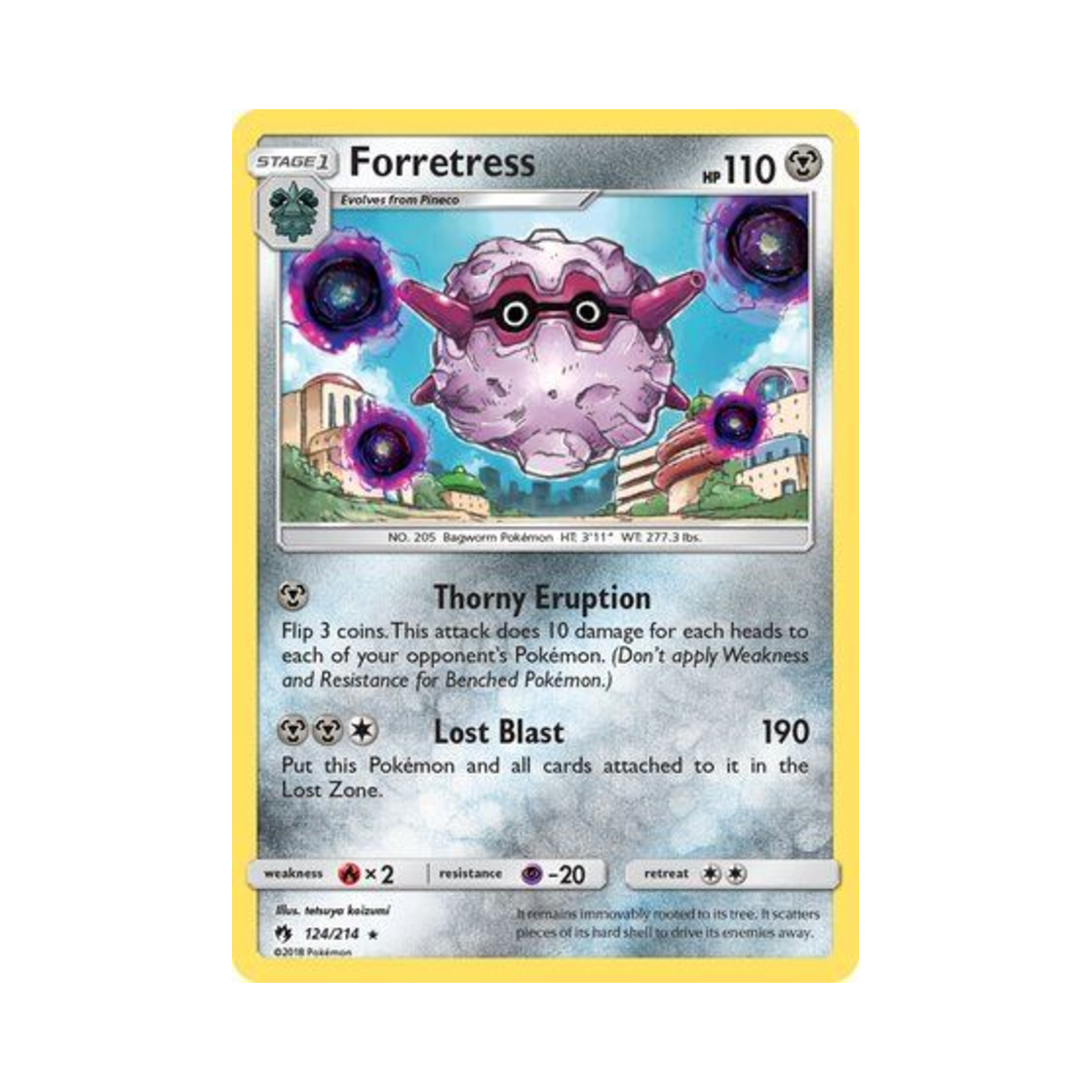 포켓몬 TCG 쏘콘 R 로스트 썬더 (영문판)(Pokemon TCG Forretress R Lost Thunder (English Ver.)) - 1