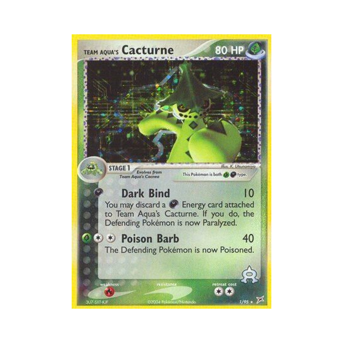 포켓몬 TCG 아쿠아단의 밤선인 RH EX 마그마단 vs 아쿠아단 (영문판)(Pokemon TCG Team Aqua's Cacturne RH EX Team Magma vs Team Aqua (English Ver.)) - 1