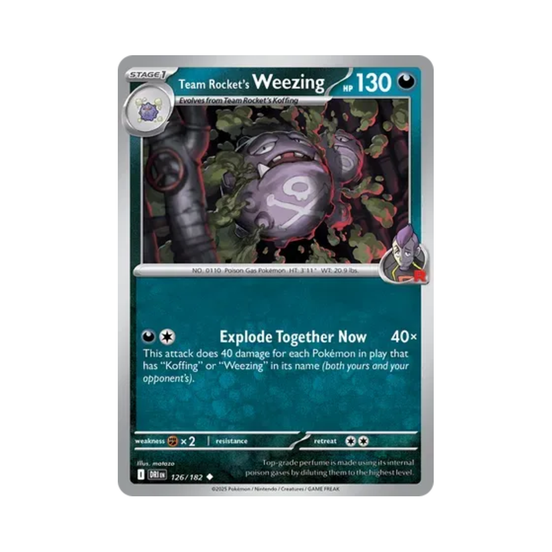 포켓몬 TCG 로켓단의 또도가스 U 데스티니드 라이벌스 (영문판)(Pokemon TCG Team Rocket's Weezing U Destined Rivals (English Ver.)) - 1