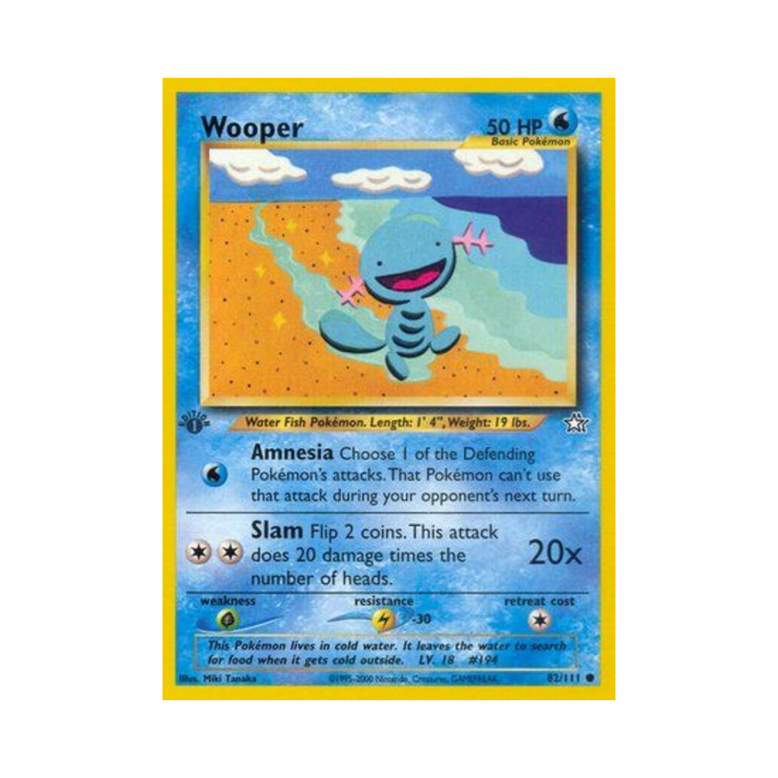 포켓몬 TCG 우파 C 네오 제네시스 (영문판)(Pokemon TCG Wooper C Neo Genesis (English Ver.)) - 1