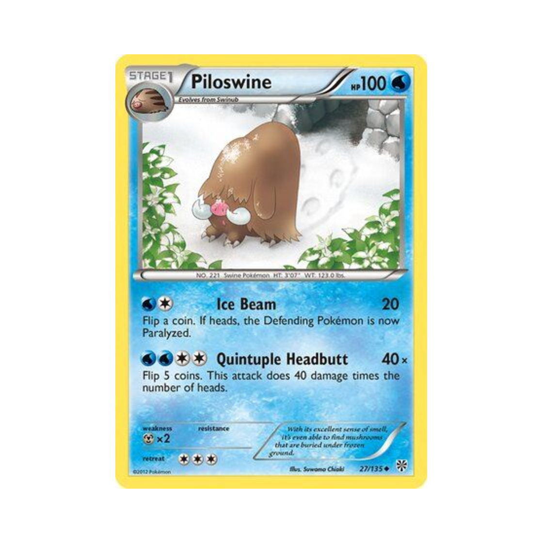 포켓몬 TCG 메꾸리 U 플라스마 스톰 (영문판)(Pokemon TCG Piloswine U Plasma Storm (English Ver.)) - 1