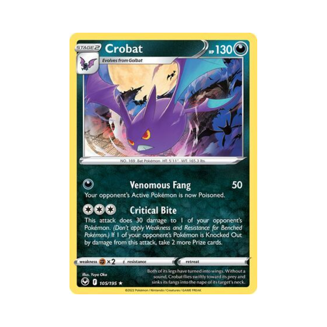 포켓몬 TCG 크로뱃 RH 실버 템페스트 (영문판)(Pokemon TCG Crobat RH Silver Tempest (English Ver.)) - 1