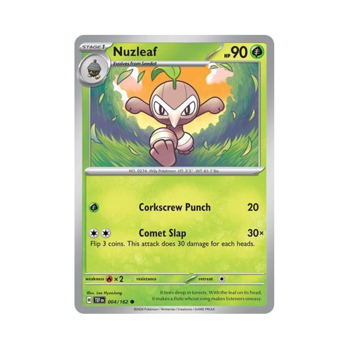 포켓몬 TCG 잎새코 C 템포럴 포시스 (영문판)(Pokemon TCG Nuzleaf C Temporal Forces (English Ver.)) - 1