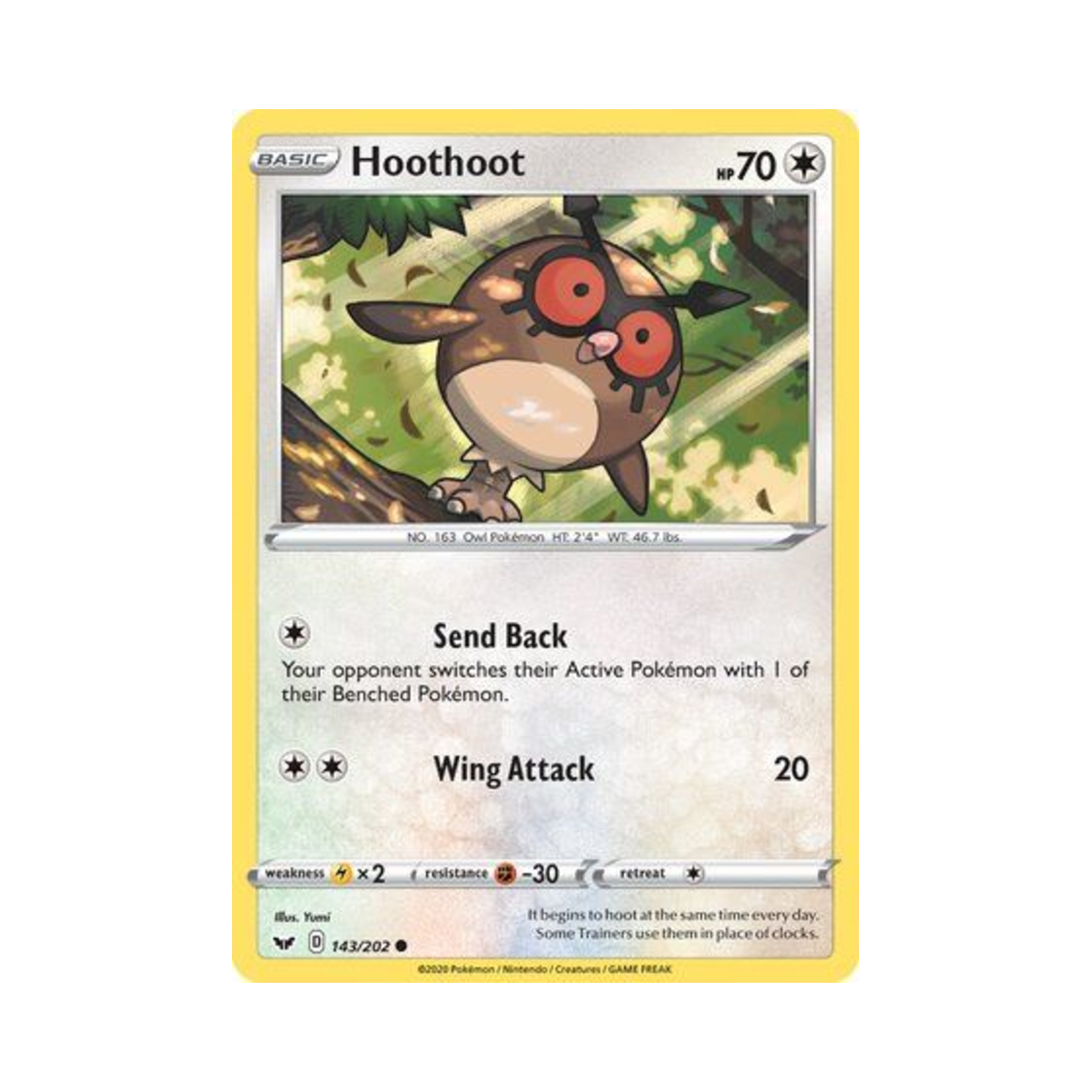 포켓몬 TCG 부우부 C 소드 & 실드 (영문판)(Pokemon TCG Hoothoot C Sword & Shield (English Ver.)) - 1
