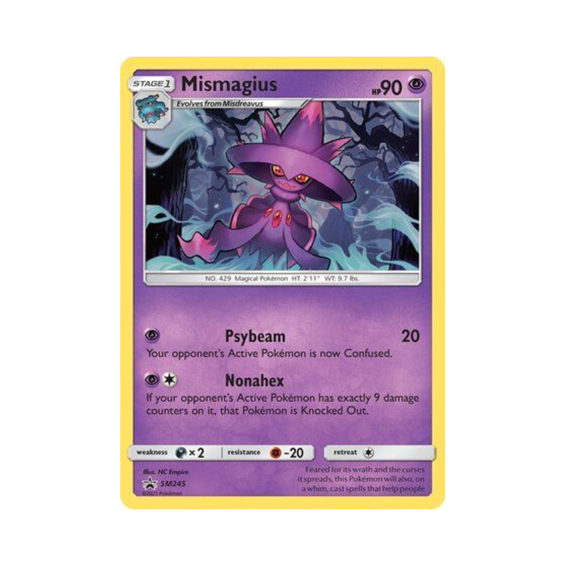 포켓몬 TCG 무우마직 P 썬 & 문 프로모카드 (영문판)(Pokemon TCG Mismagius P Sun & Moon Promos (English Ver.)) - 1