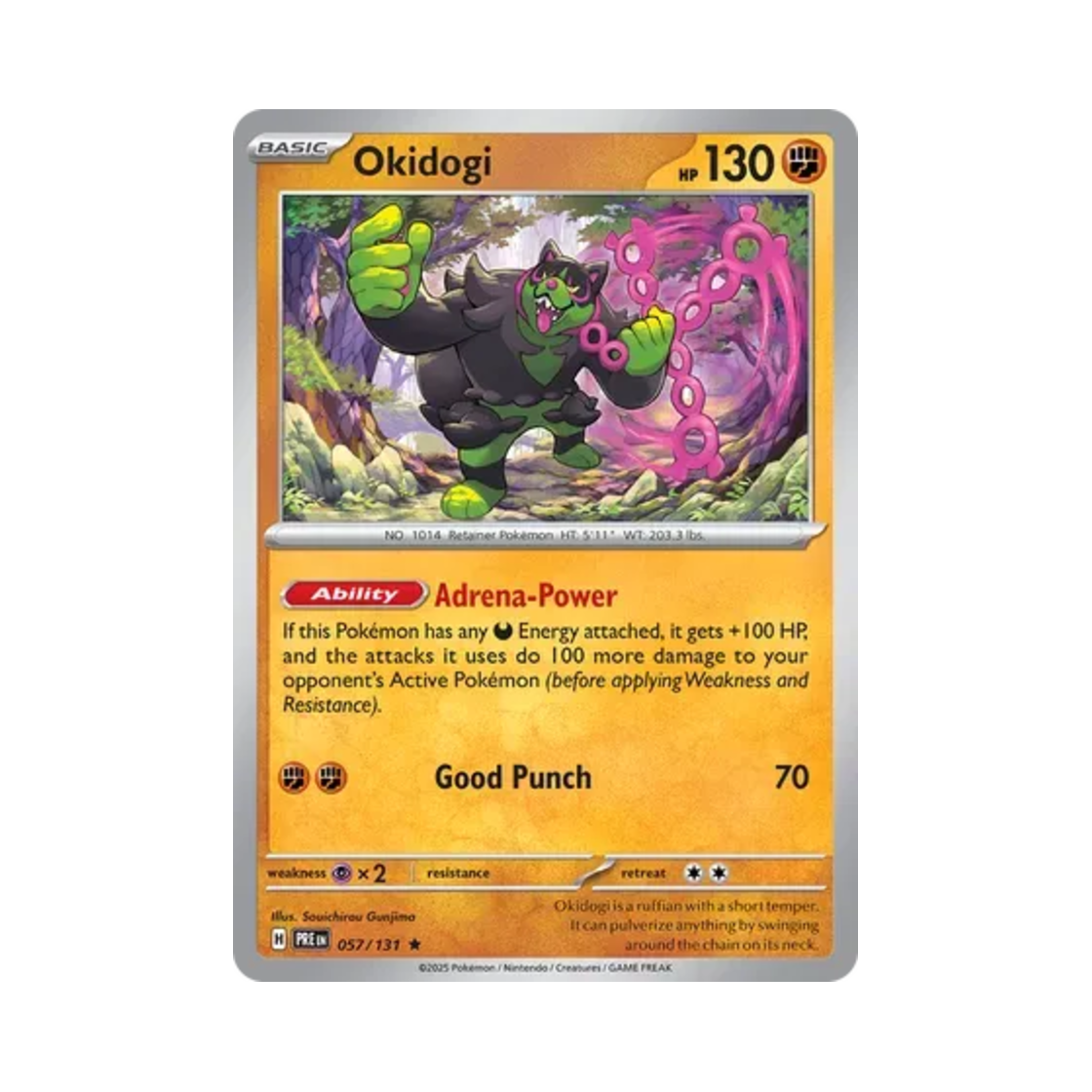 PRE057/131 Pokemon TCG Okidogi R Prismatic Evolutions (English Ver.)