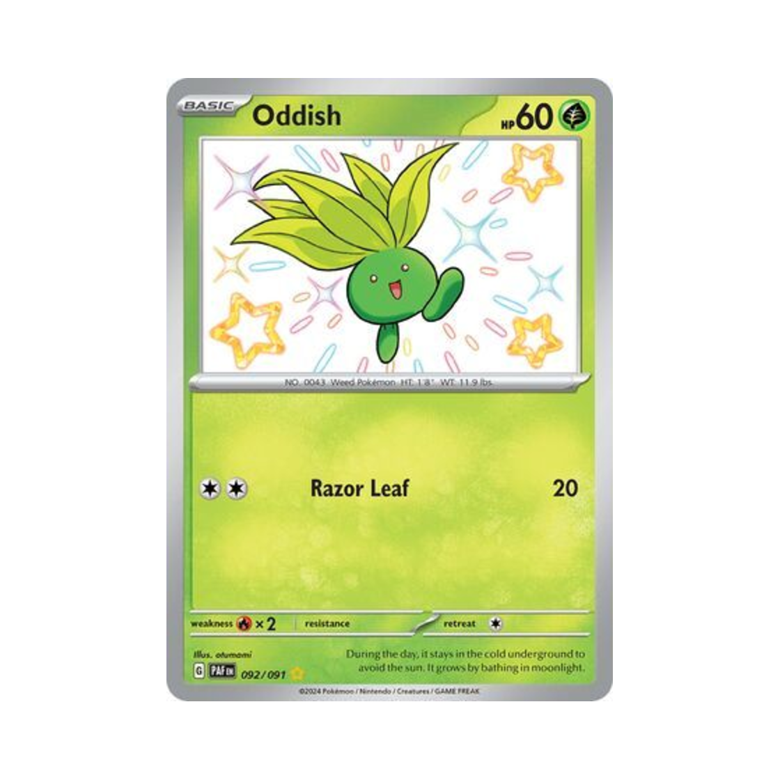 포켓몬 TCG 뚜벅쵸 SR 팔데아 페이트 (영문판)(Pokemon TCG Oddish SR Paldean Fates (English Ver.)) - 1