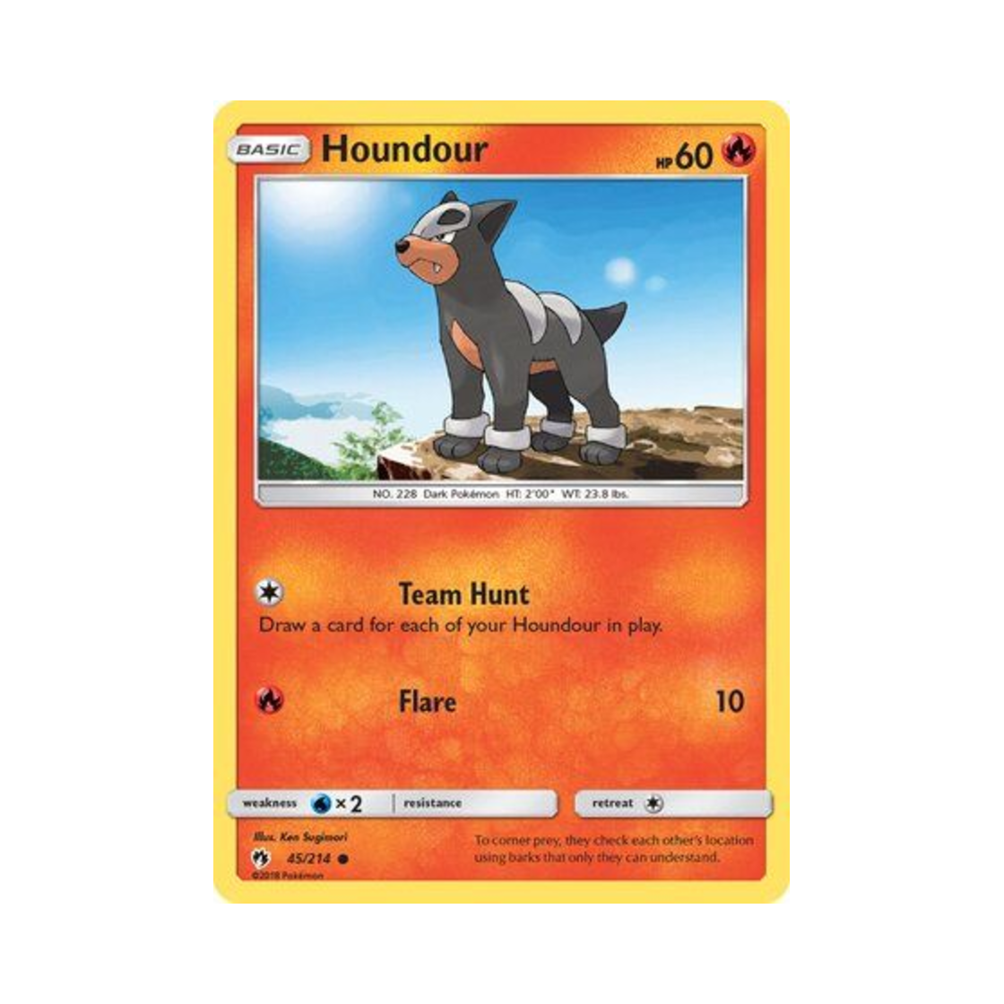 포켓몬 TCG 델빌 C 로스트 썬더 (영문판)(Pokemon TCG Houndour C Lost Thunder (English Ver.)) - 1