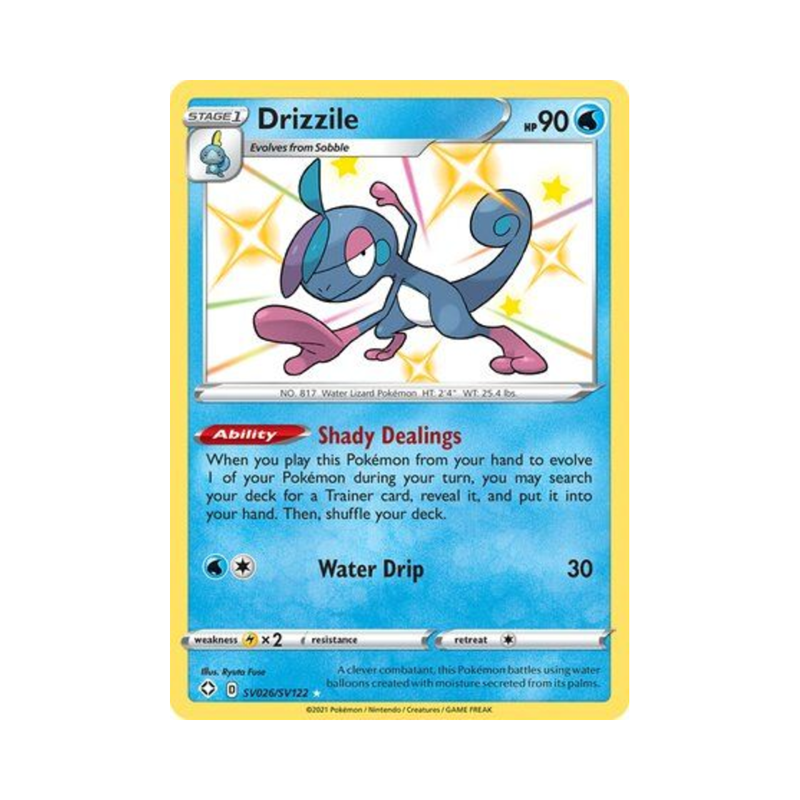 포켓몬 TCG 누겔레온 RS 샤이닝 페이츠 (영문판)(Pokemon TCG Drizzile RS Shining Fates (English Ver.)) - 1