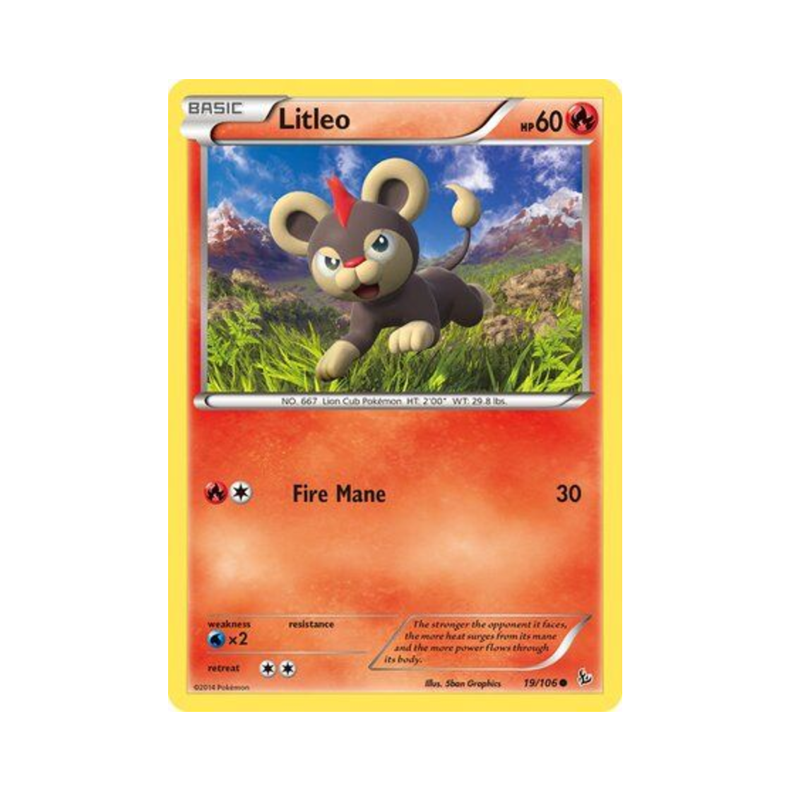 포켓몬 TCG 레오꼬 C 플래시파이어 (영문판)(Pokemon TCG Litleo C Flashfire (English Ver.))