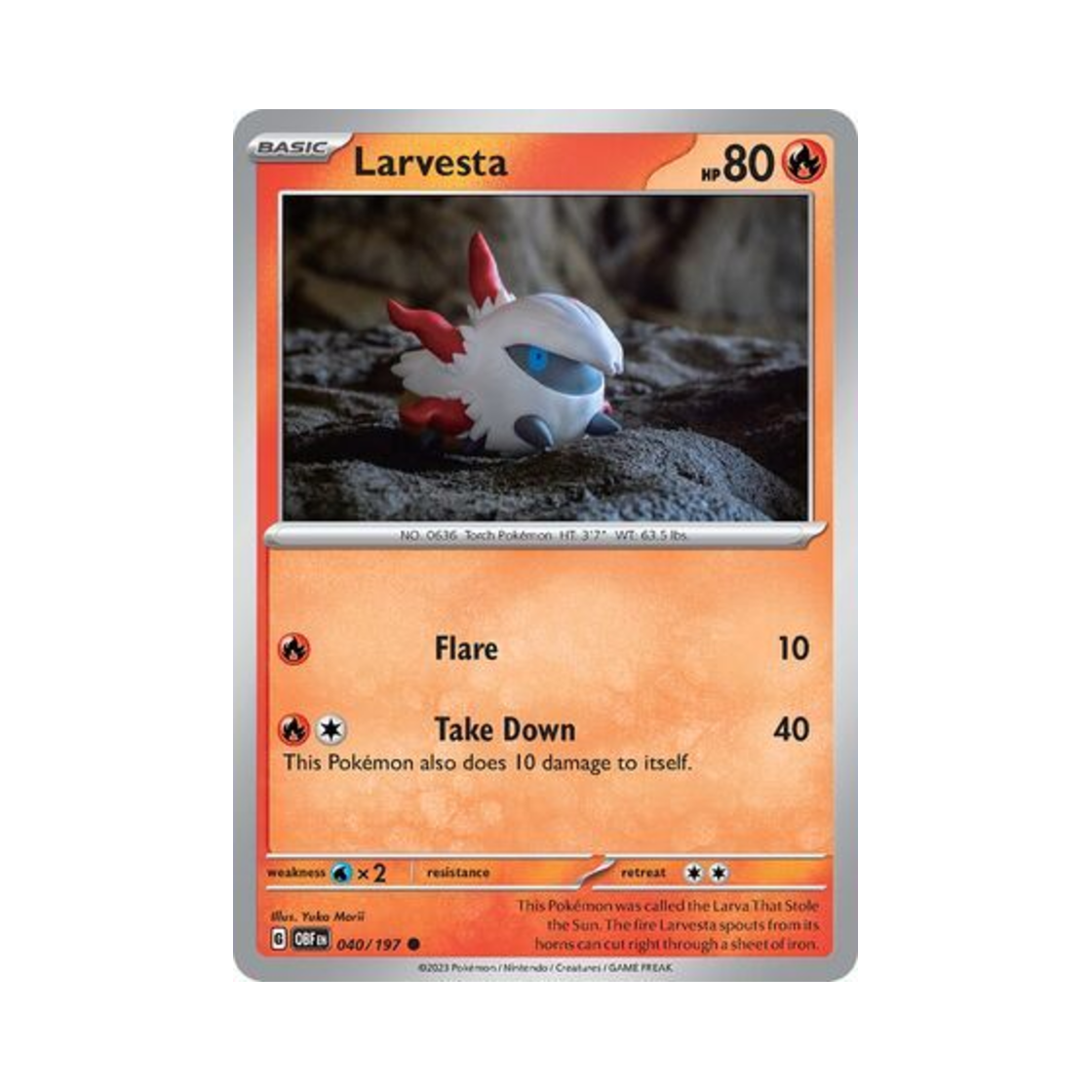 포켓몬 TCG 활화르바 C 옵시디언 플레임즈 (영문판)(Pokemon TCG Larvesta C Obsidian Flames (English Ver.)) - 1