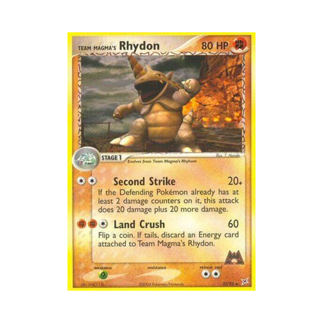 포켓몬 TCG 마그마단의 코뿌리 R EX 마그마단 vs 아쿠아단 (영문판)(Pokemon TCG Team Magma's Rhydon R EX Team Magma vs Team Aqua (English Ver.))