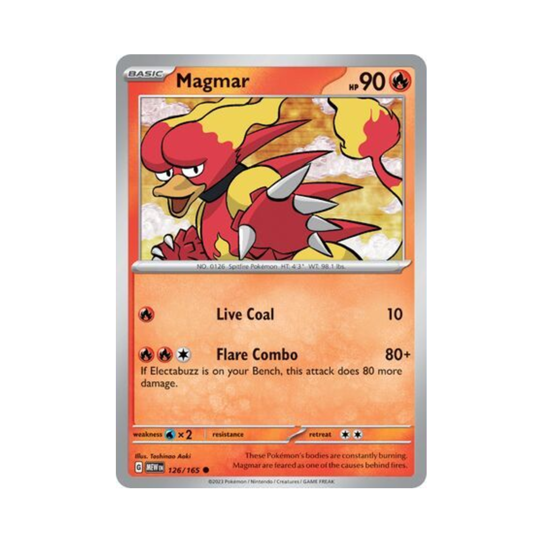 포켓몬 TCG 마그마 C 스칼렛 & 바이올렛 151 (영문판)(Pokemon TCG Magmar C Scarlet & Violet 151 (English Ver.)) - 1