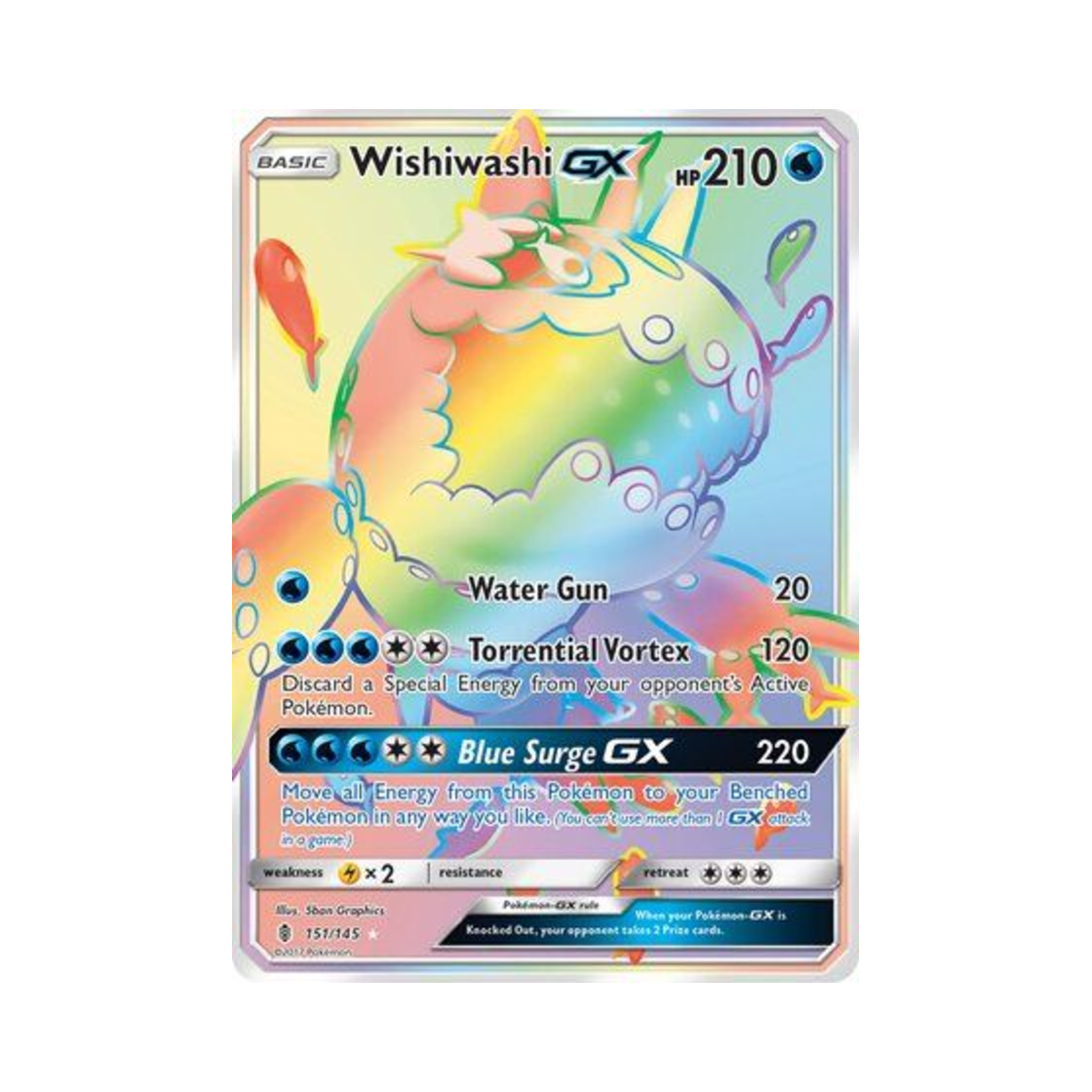 포켓몬 TCG 약어리 GX RR 가디언스 라이징 (영문판)(Pokemon TCG Wishiwashi GX RR Guardians Rising (English Ver.)) - 1