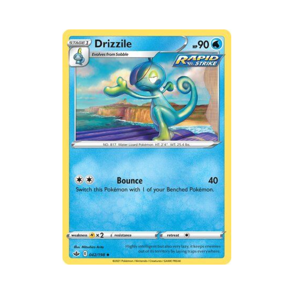 포켓몬 TCG 누겔레온 U 칠링 레인 (영문판)(Pokemon TCG Drizzile U Chilling Reign (English Ver.)) - 1